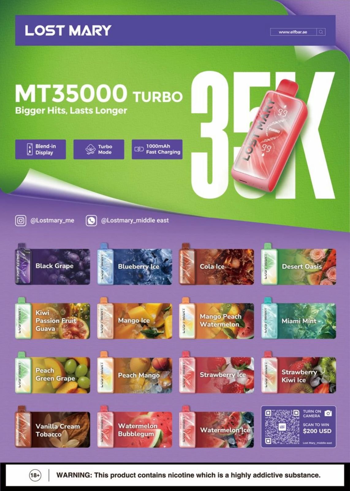 Lost-Mary-MT35000-Turbo-Disposable-Vape Lost Mary MT35000 Turbo - Image 1